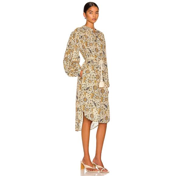 Ulla Johnson Agadir‎ Floral Batiste Belted Coverup Midi Dress Size Small - Picture 2 of 7